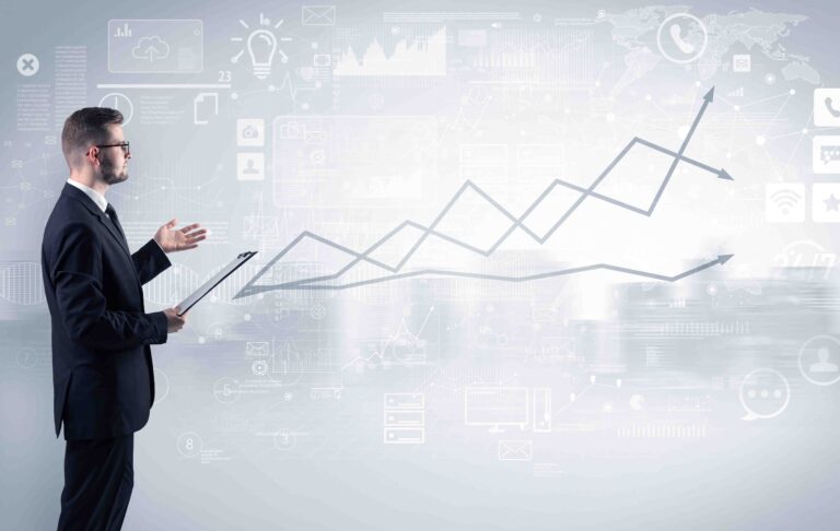 Young adviser with operational concept around