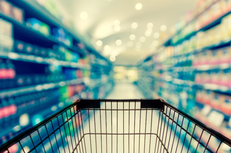Abstract,Blurred,Photo,Of,Store,With,Trolley,In,Department,Store