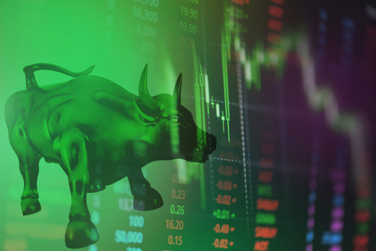 Stock market graph chart - stock exchange trading analysis inves